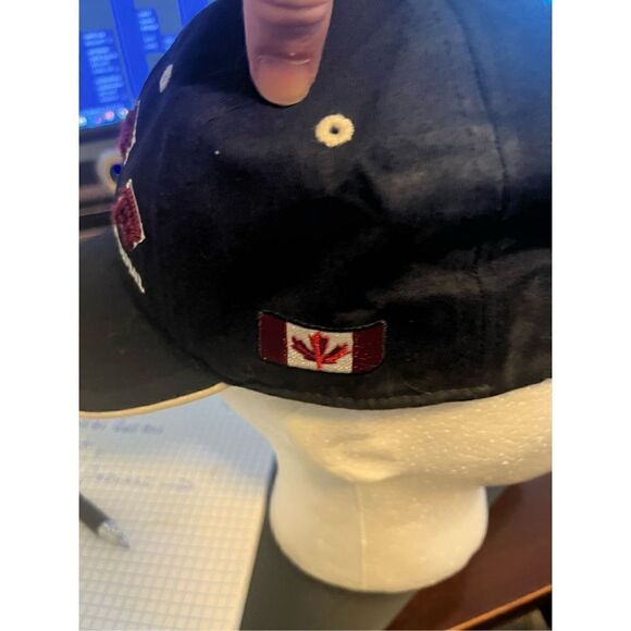 BANF Canada Snapback. Black and Burgundy. Embroidered - Picture 3 of 4